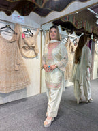 Ivory Tissue Silk Salwar Suit