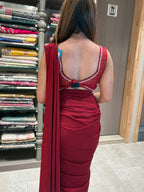 Hand-Embroidered Ready-to-Wear Drape Saree