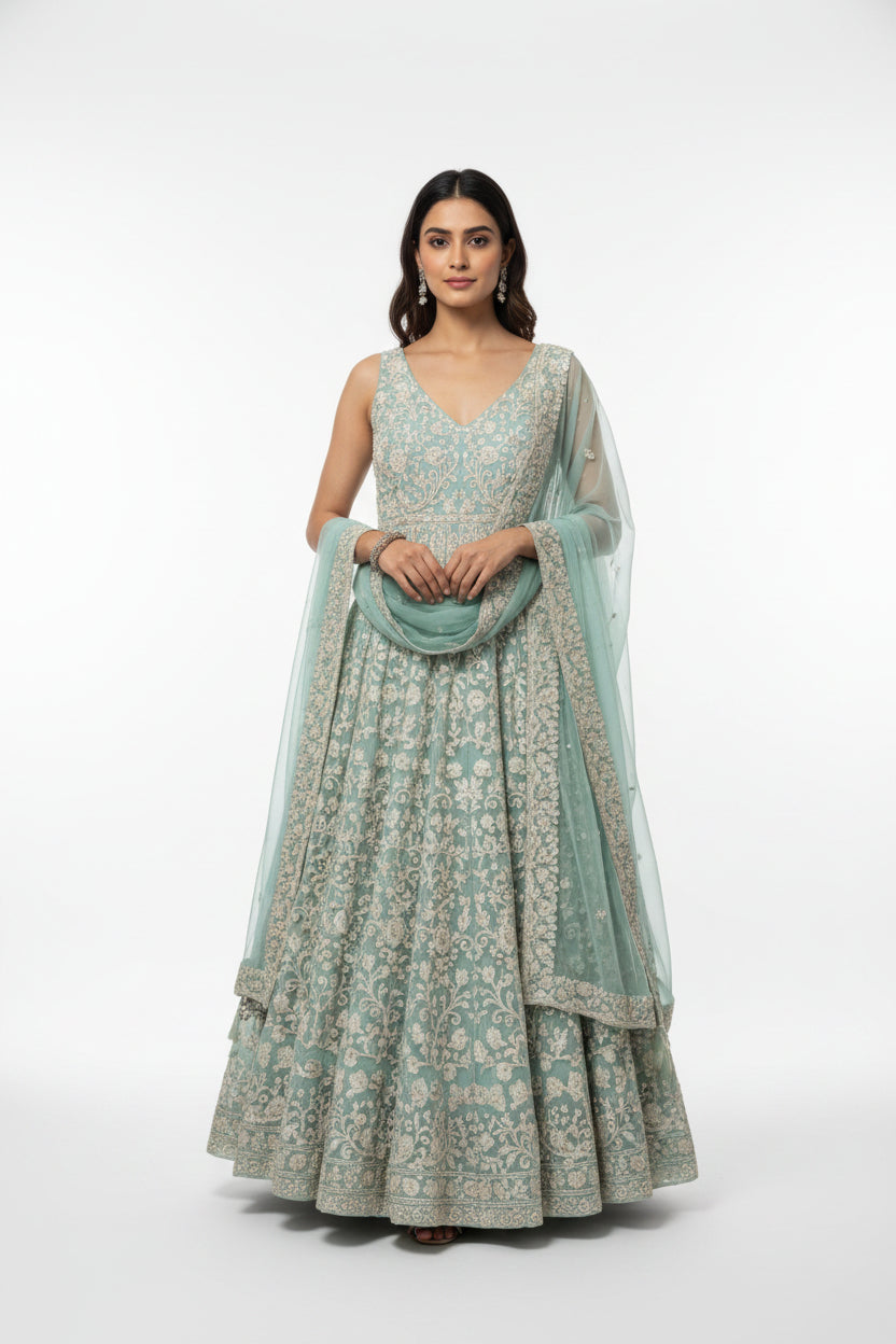 Floor-Length Anarkali Gown