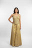 Mustard Tunic with Jacquard Flared Palazzo