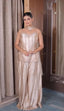Champagne Silk Peplum Sharara Set