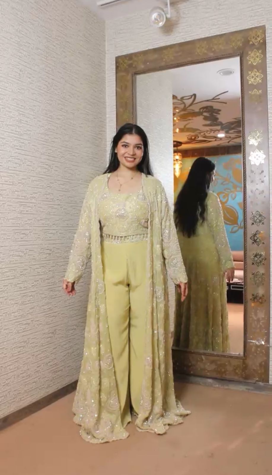 Elegant Embroidered Indo-Western Set Main image