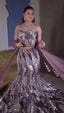 Enchanted Mauve and Metallic Silver Cocktail Lehenga