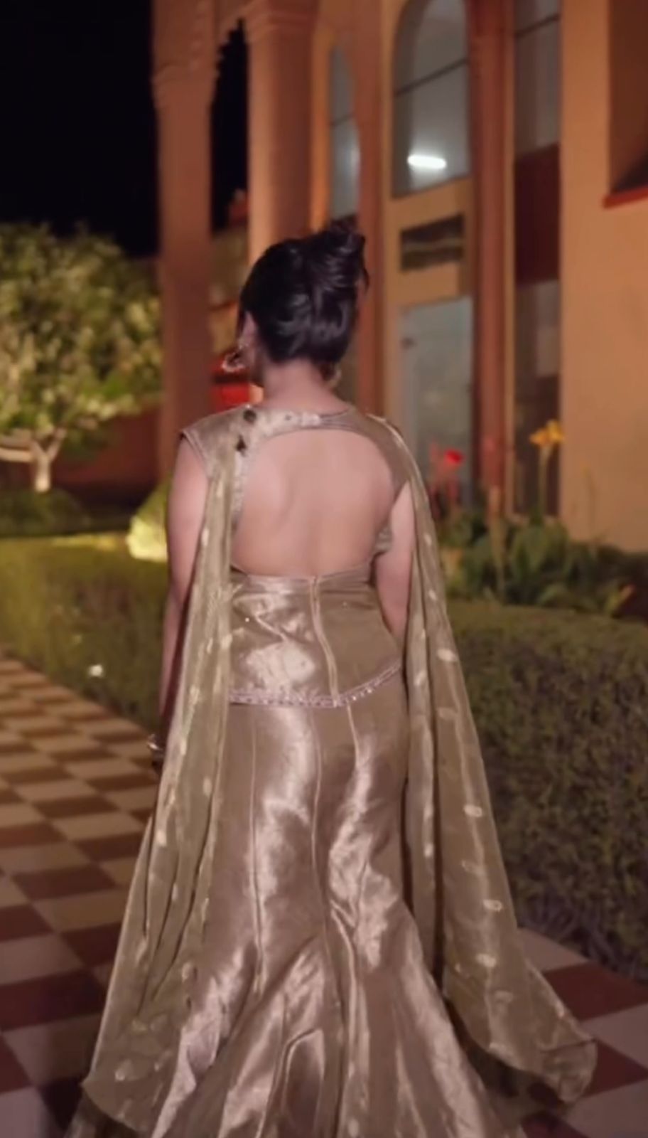 Metallic Embroidered Sharara Set