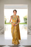 Heavily Embellished Regal Gold Silk Saree