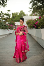 Royal Rani Pink Banarasi Silk Saree