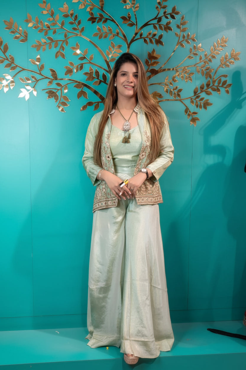 Pastel Seafoam Three-Piece Co-ord Set Secondary image