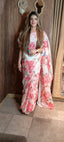 Charming Floral Print Organza Saree