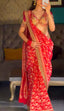 Imperial Crimson: Banarasi Silk Saree