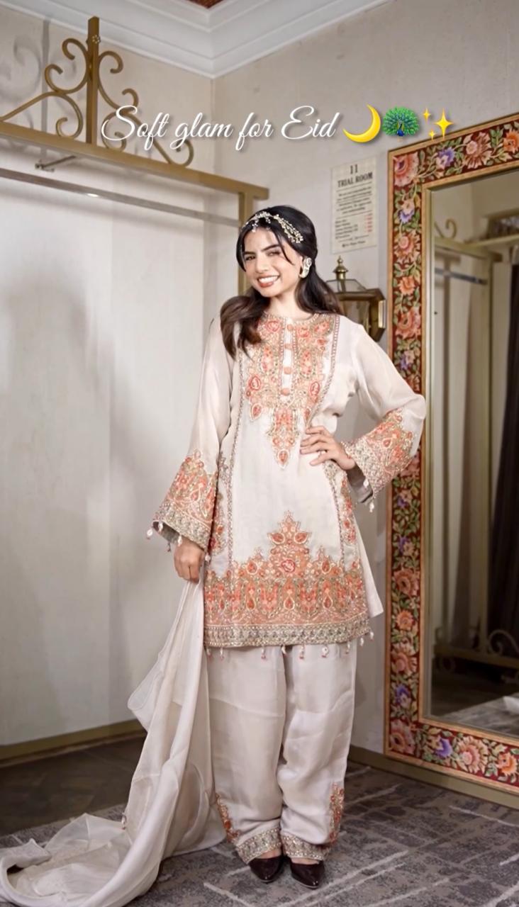 Elegant Embroidered Suit Set