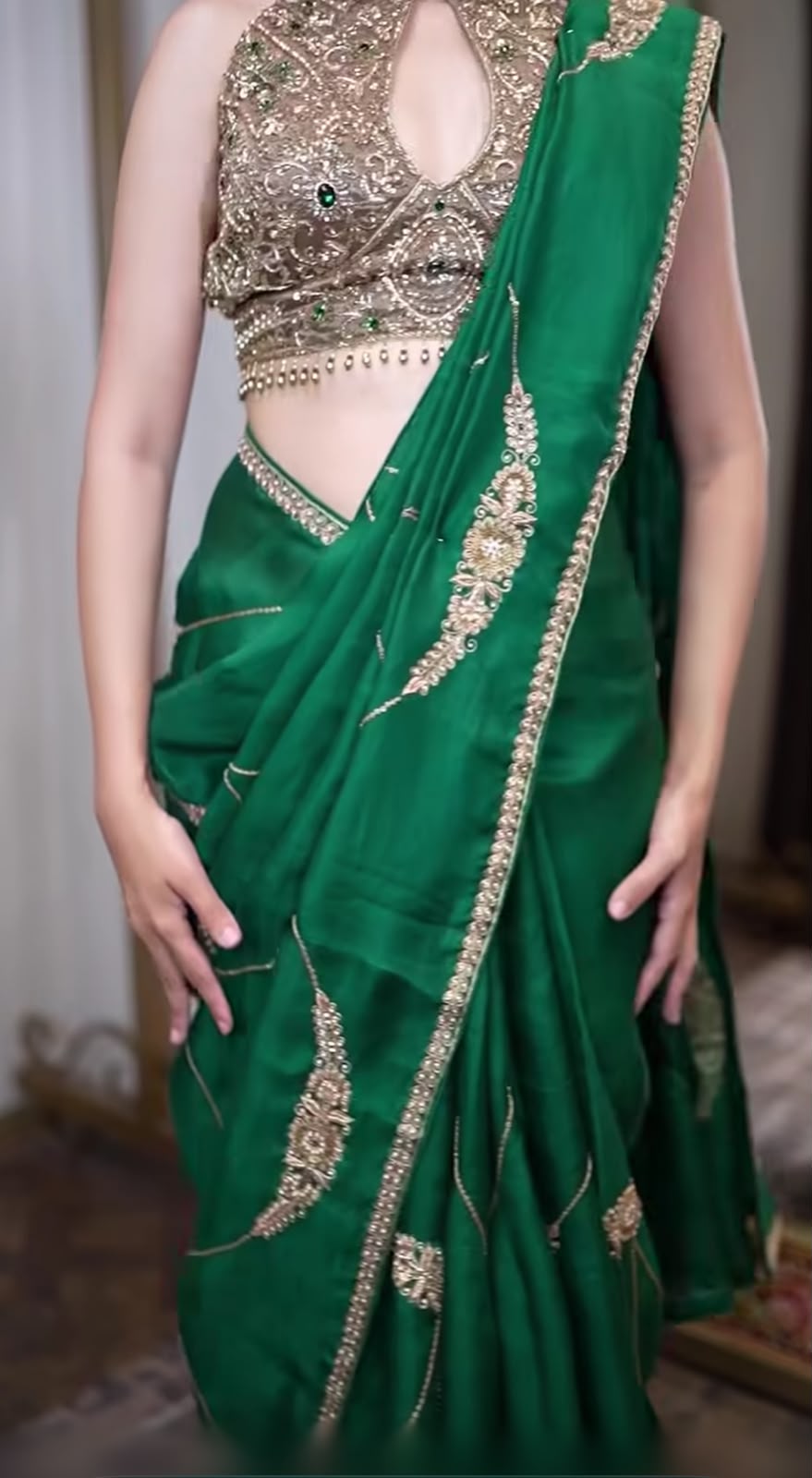 Emerald Green Silk Saree