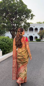 Heavy Zari Brocade Kanjivaram Silk Saree