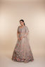 Ethereal Champagne Silver Metallic Lehenga
