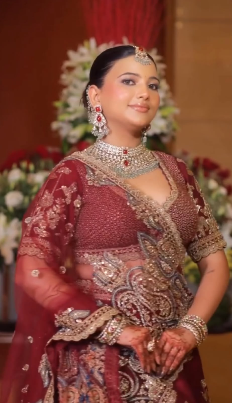 Regal Deep Maroon Bridal Lehenga Set