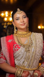Heavily Embroidered Kanjivaram Silk Saree