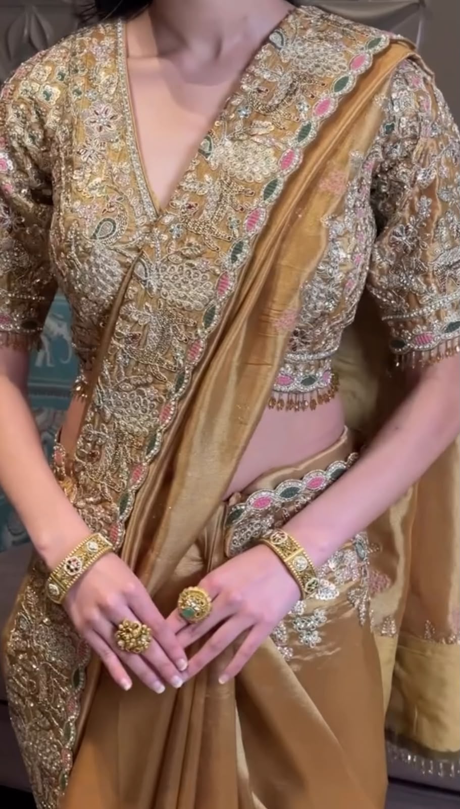 Regal Mustard Gold Silk Saree