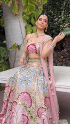 Whimsical Pastel Multi-Chalie Lehenga Set