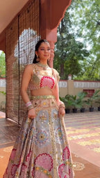 Whimsical Pastel Multi-Chalie Lehenga Set