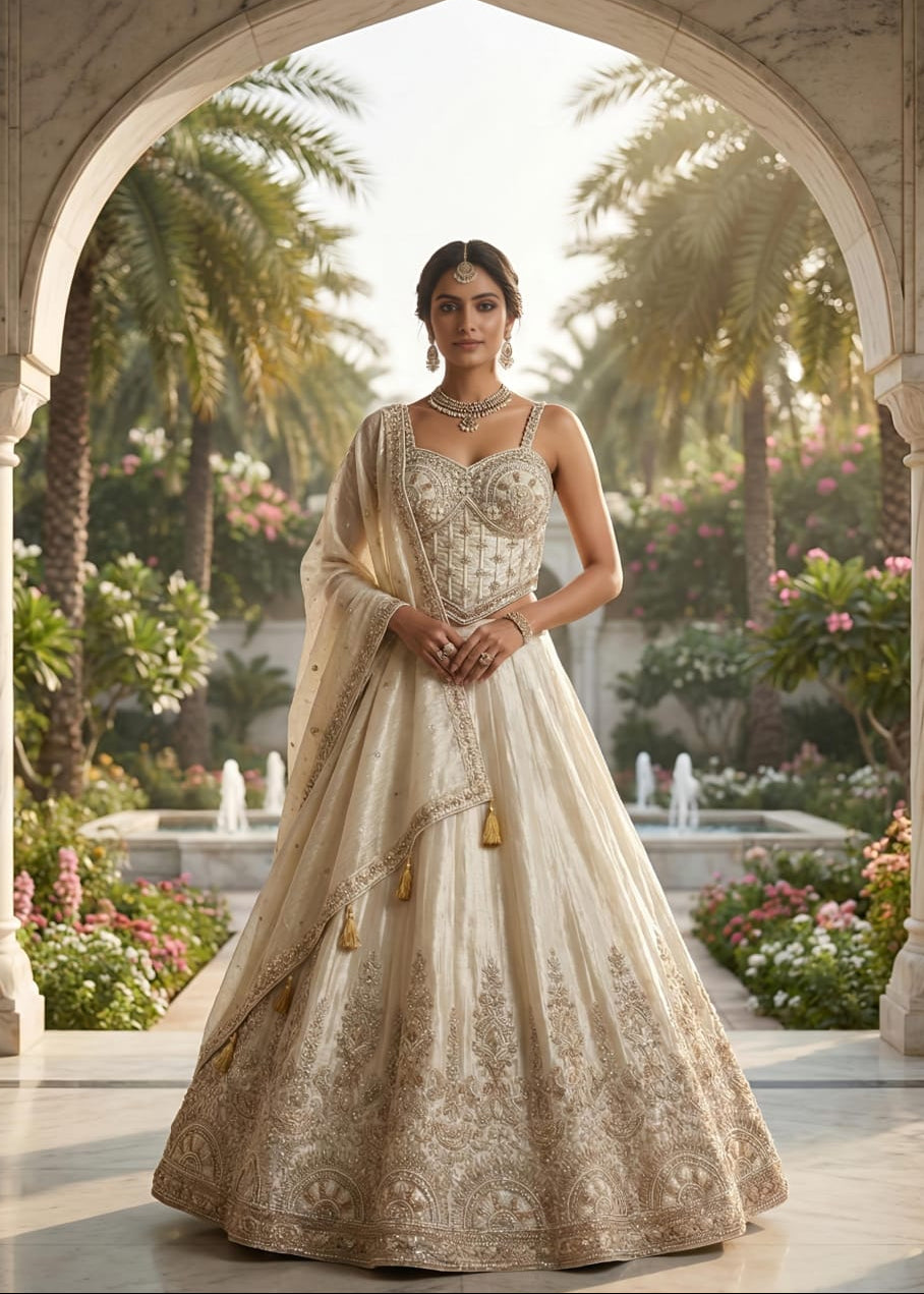 Corset Style Silk Lehenga Choli Set