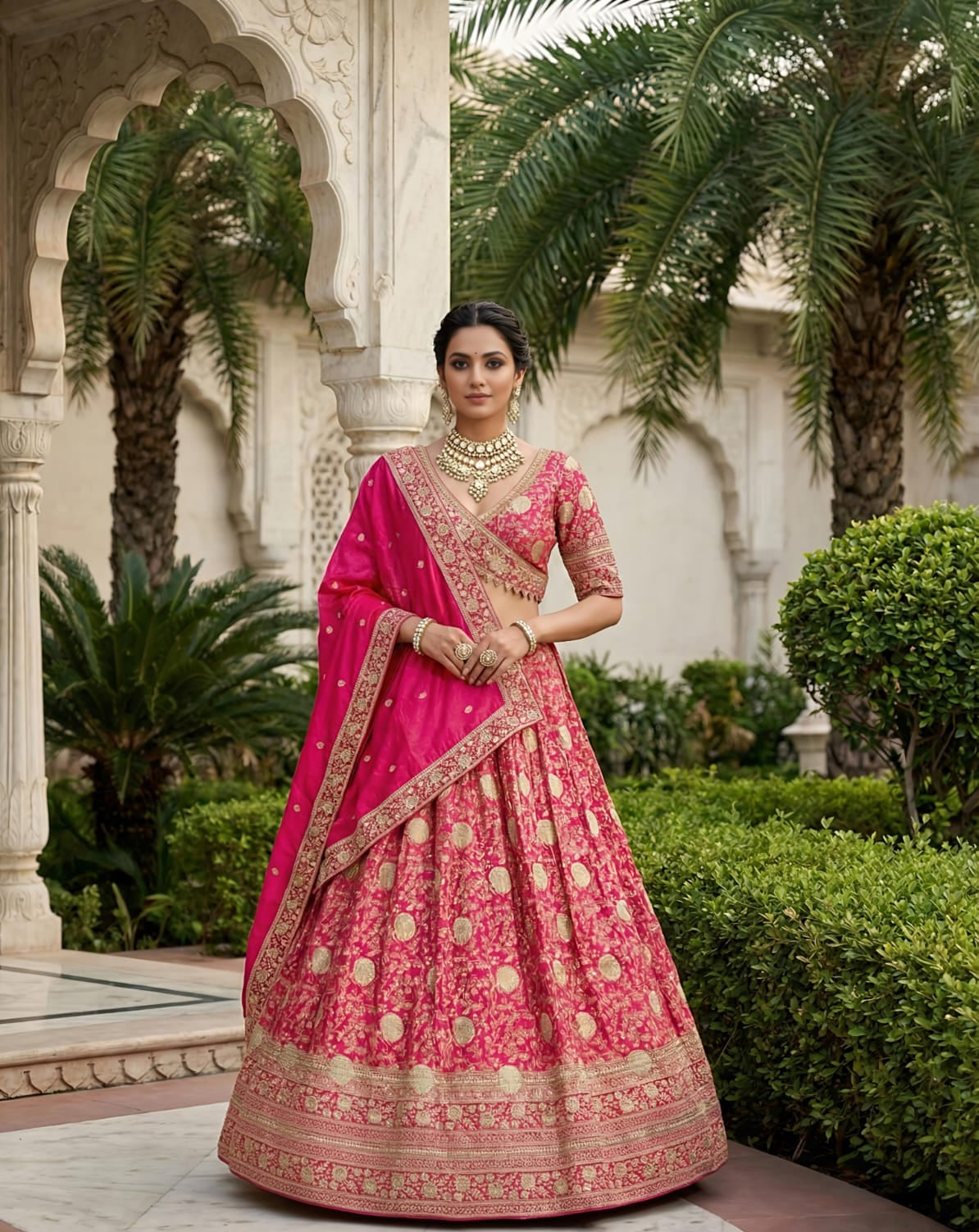 Heritage Silk Lehenga Choli Set Secondary image