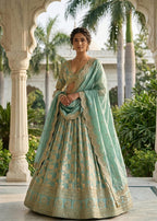 Luxury Brocade Silk Lehenga Choli Set