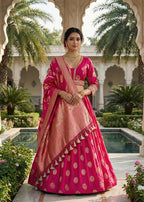 Elegant Banarasi Silk Lehenga Choli Set