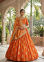 Buta Weaving Banarasi Silk Lehenga Set