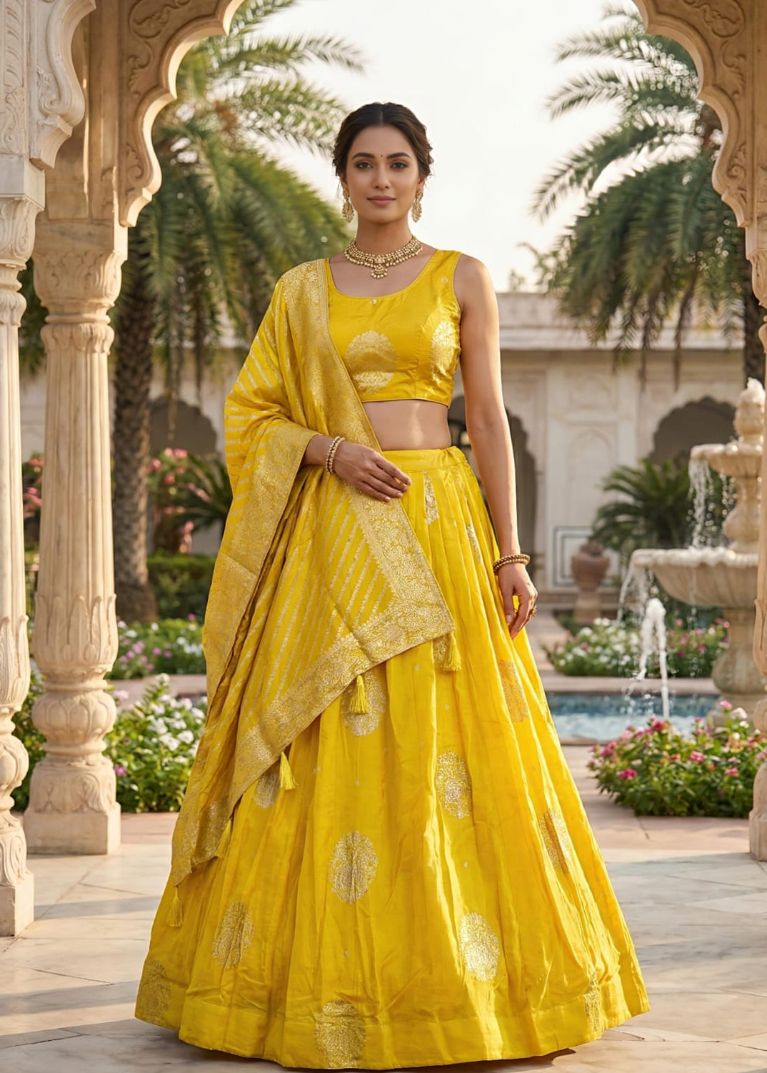 Regal Banarasi Silk Lehenga Set Main image