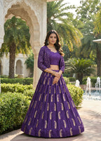 Chic Paisley Prints Georgette Lehenga Set