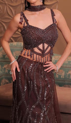Glamorous Sequin Indo-Western Lehenga Set