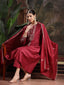 Royal Crimson Silk Co-ord Set