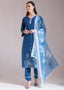 Regal Prussian Blue Embroidered Kurta Set