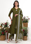 Minimalist Solid Cotton A-Line Kurta Set