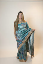 Opulent Metallic Tissue Brocade Saree