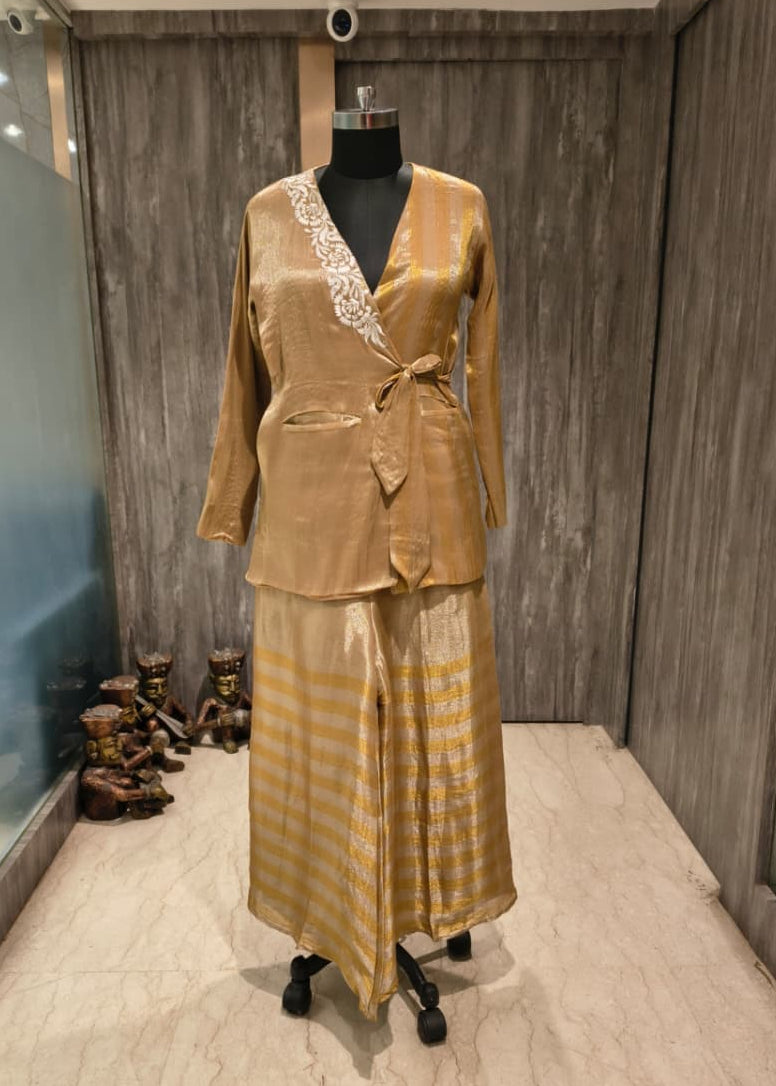 Champagne Gilded Wrap Co-Ord Set