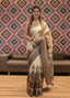 Heritage Village Print Satin Silk Saree