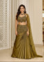 Olive Hand-Embroidered Lehenga Set