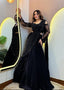 Midnight Black Fusion Lehenga Set