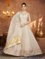 Ivory Serenade: Anarkali Gown Set