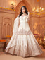 Ethereal Off-White Georgette Lehenga Set