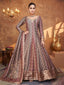 Regal Multi-Toned Chanderi Silk Anarkali Gown