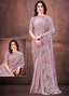 Glamorous Heavy Sequin Net Saree
