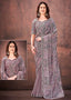 Dazzling Lavender Georgette Saree
