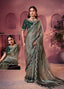 Exquisite Geometric Print Organza Saree