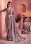Sophisticated Floral Embroidered Georgette Saree