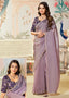 Sophisticated Lavender Tissue Organza Saree