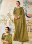 Sophisticated Olive Green Tissue Saree