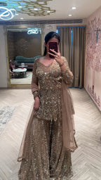 Sitara Gilded Sharara Set