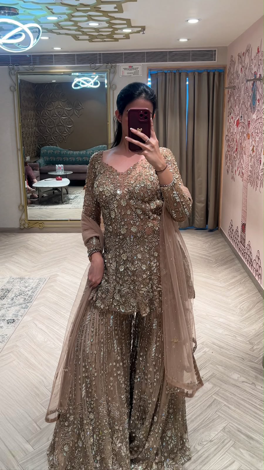Sitara Gilded Sharara Set