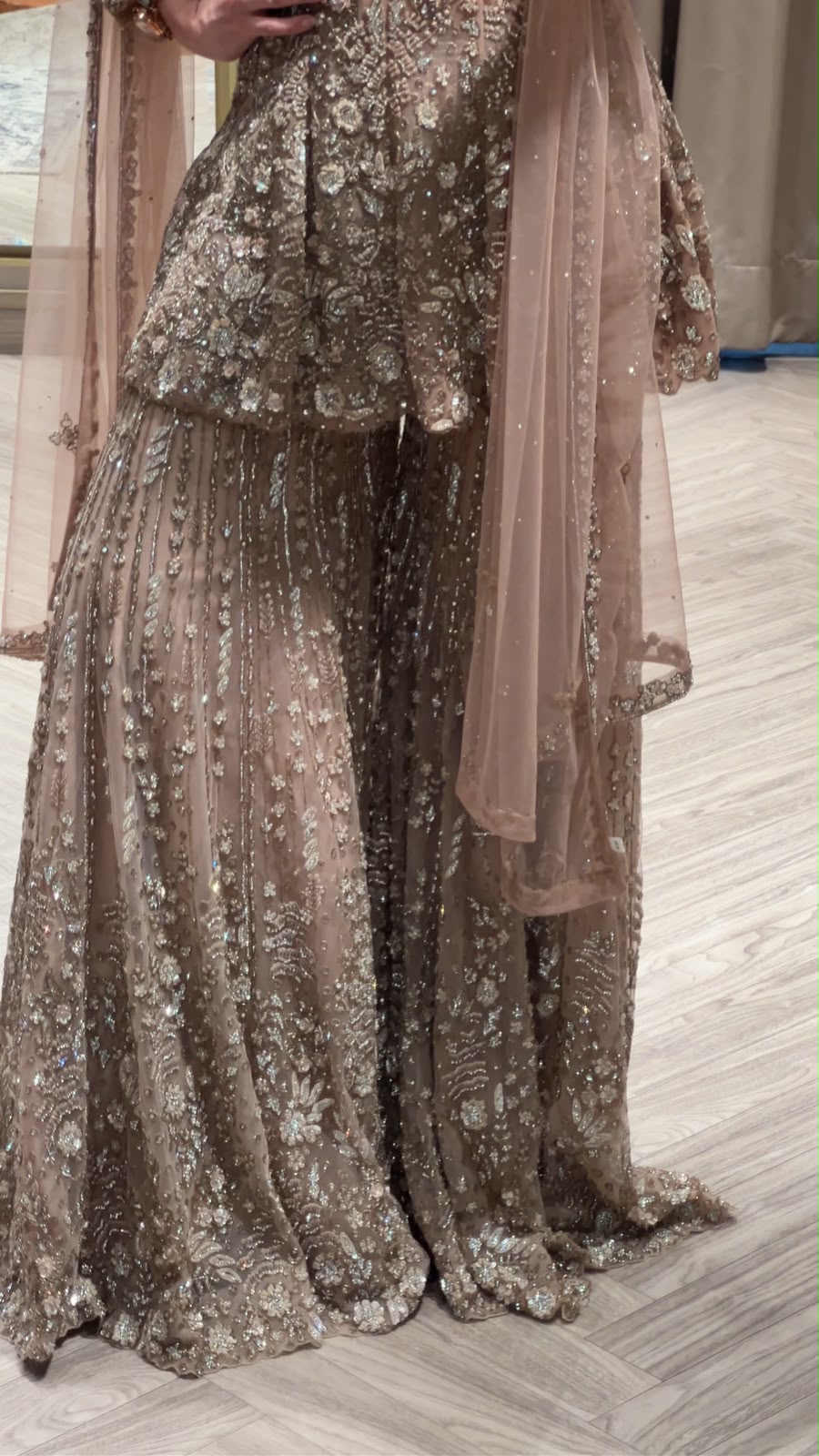 Sitara Gilded Sharara Set Secondary image